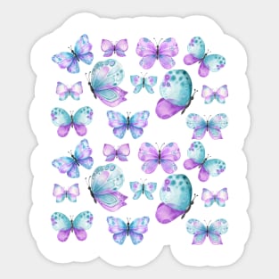 Light Purple Coloured Butterfly Pattern Sticker